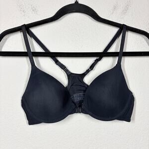 Calvin Klein Size 34A Perfect Fit Racer Back Bra Black Wired Padded Nylon Blend